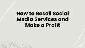 How to Resell Social Media Services and Make a Profit